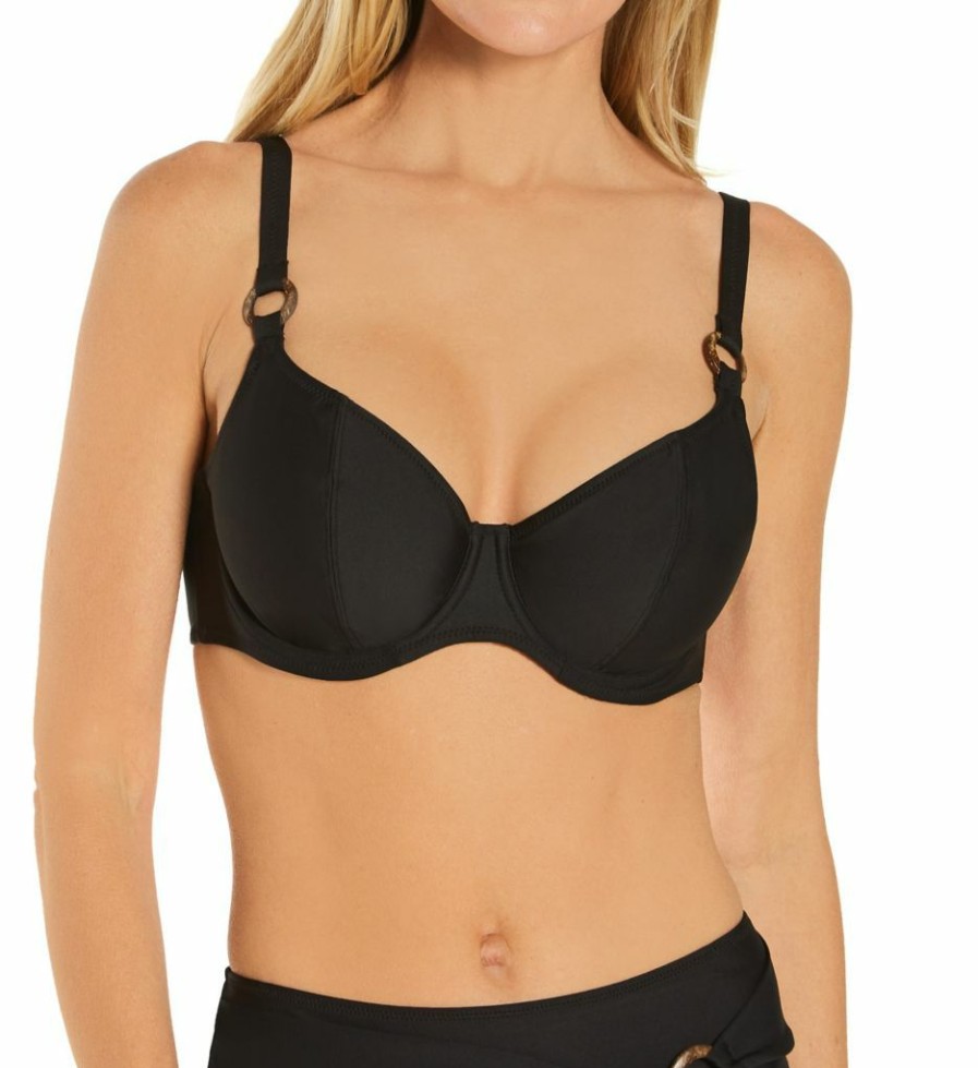 Freya * | Flash Sale Freya Coco Wave Underwire Plunge Bikini Swim Top As7000 Black