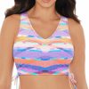 Swimwear * | Discount Skinny Dippers Prisma Dubbly Bubbly Crop Swim Top 6533363 Rainbows