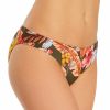 Swimwear * | Discount Sanctuary Organic Botanic Tab Side Hipster Swim Bottom Ob21508 Fatiguegreen