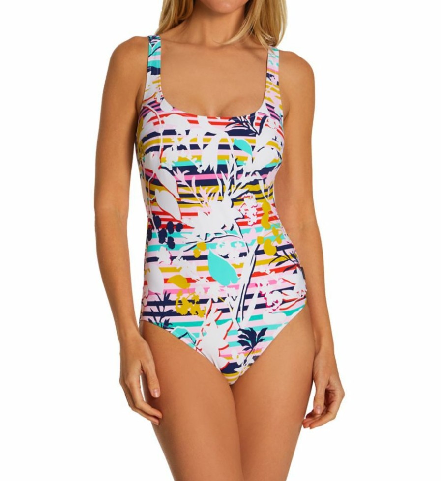 Swimwear * | Reliable Quality Anita Miami Stripes Chloe One Piece Swimsuit 7740 Original