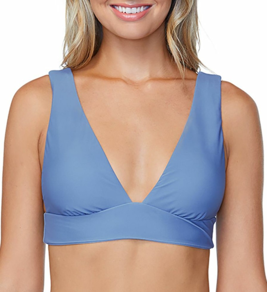 Raisins * | Exclusive Raisins Tavarua Solids Island Swim Top E710022 Oasis