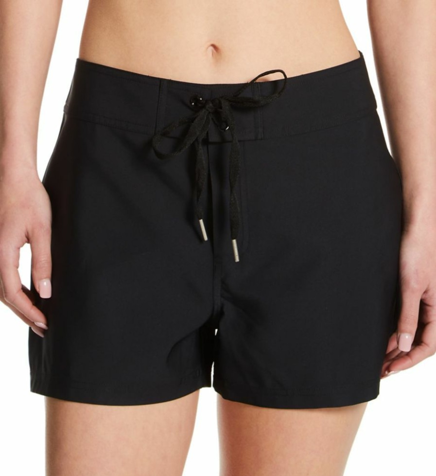 Swimwear * | Fashionable Jantzen Sporty Solids 3 Inch Boardshort 221220H Black