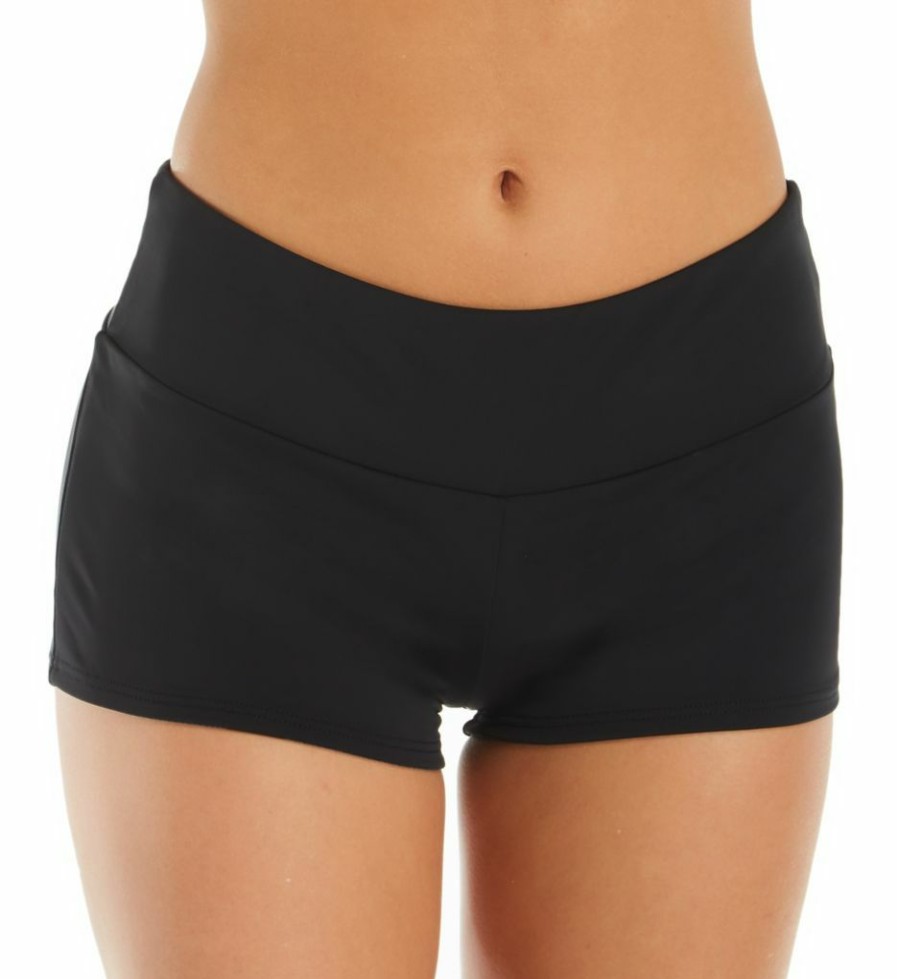 Sunsets * | Flash Sale Sunsets Solid Seascape Swim Short 35A Black