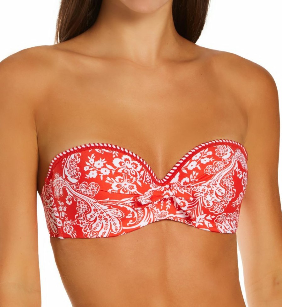 Swimwear * | Reliable Quality Lise Charmel La Bandana Antigel Strapless Bandeau Bikini Top Ebb7194