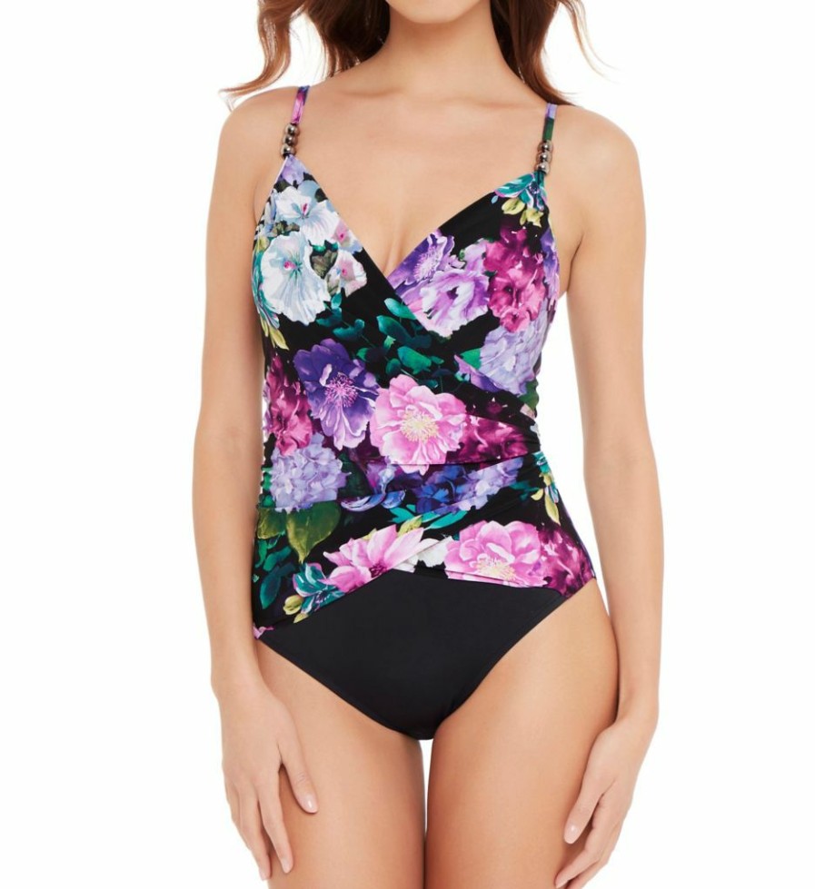 Swimwear * | Discount Magicsuit New Romantic Louise One Piece Swimsuit 6013548 Black/Multi